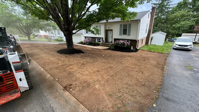 Gravel driveway and access grading
